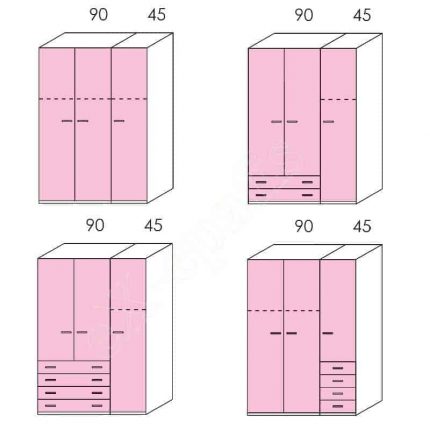 Wardrobe Volo Colombini 3Phyllh-135 1