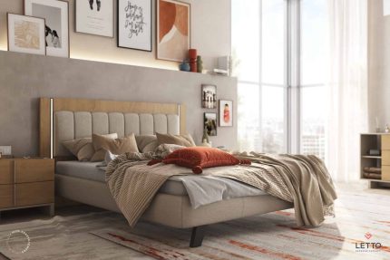 Dressed Wooden Bed MOD S-Letto