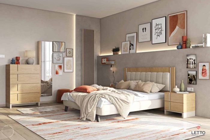 Dressed Wooden Bed MOD S-Letto
